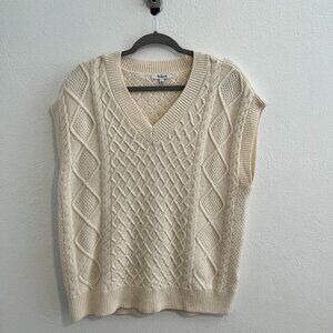 Cable-Knit V-Neck Sweater Vest Madewell